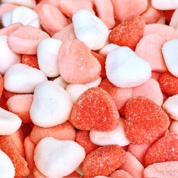 Sour Pink & White Hearts (Juicy Jelly)