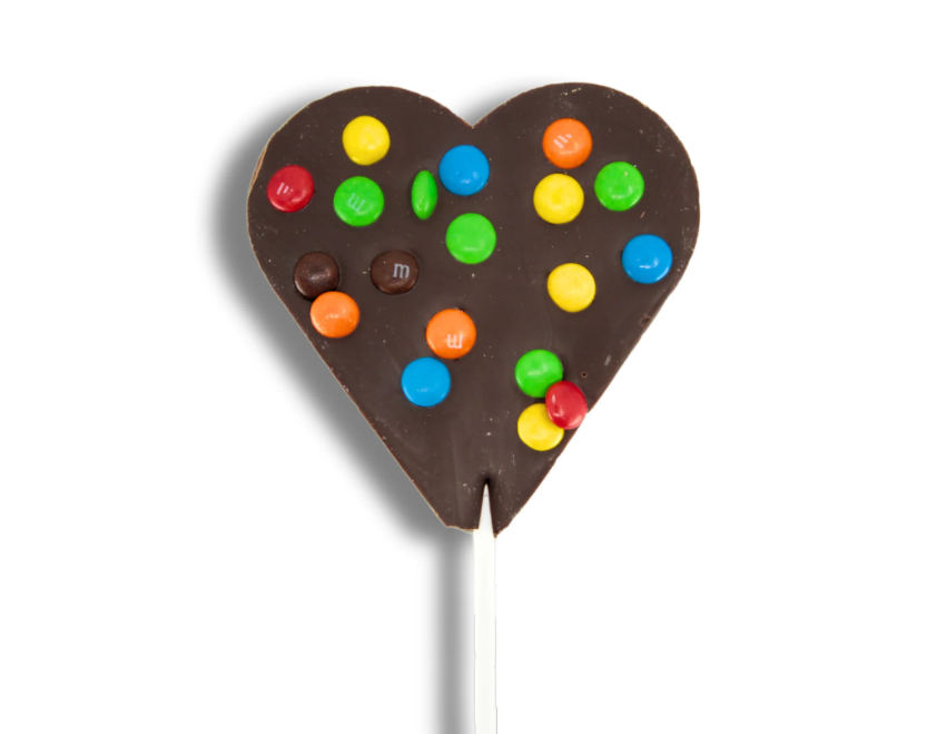 Freckleberry M&M’s Heart Pop – DARK CHOC 45g
